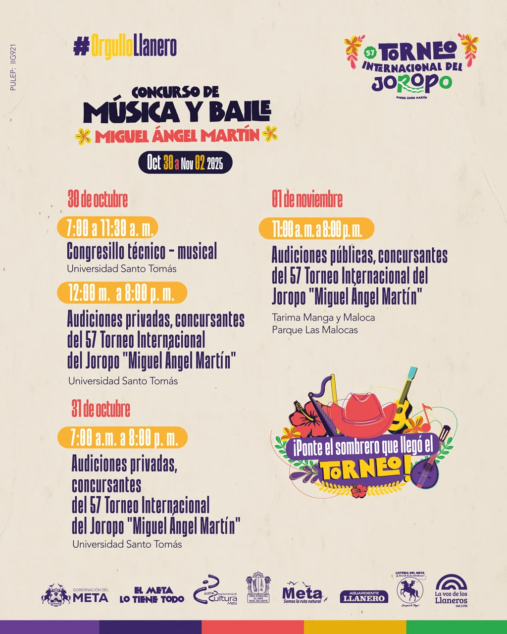 Torneo internacionl del joropo 30 y 31 de octubre 1 de noviembre