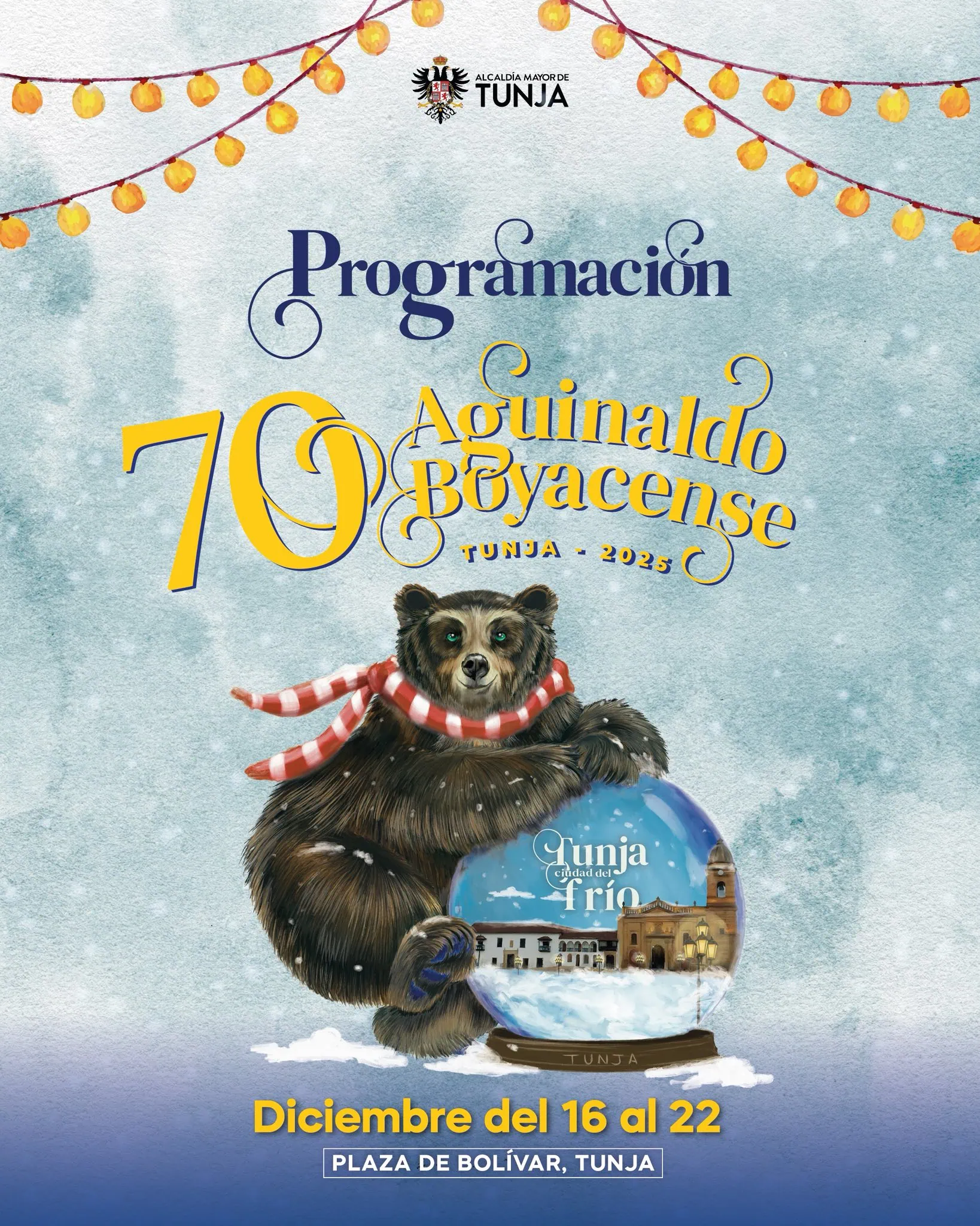 Programación aguinaldo Boyacense en Tunja 2025