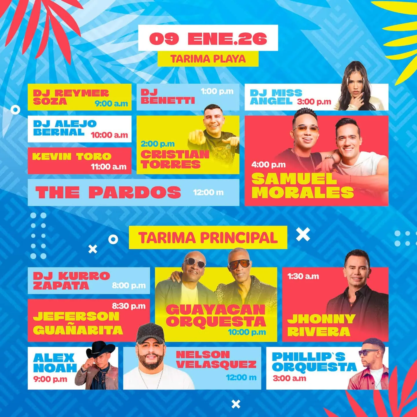 Programación Manacacías Festival de Verano Puerto Gaitán viernes 9 de enero