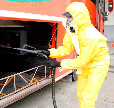deinfecció, fumigación, control de plagas de flotas, vehículos de transporte