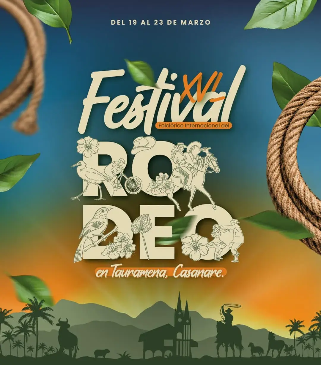 Afiche oficial del Festival del Rodeo 2026 en Tauramena Casanare