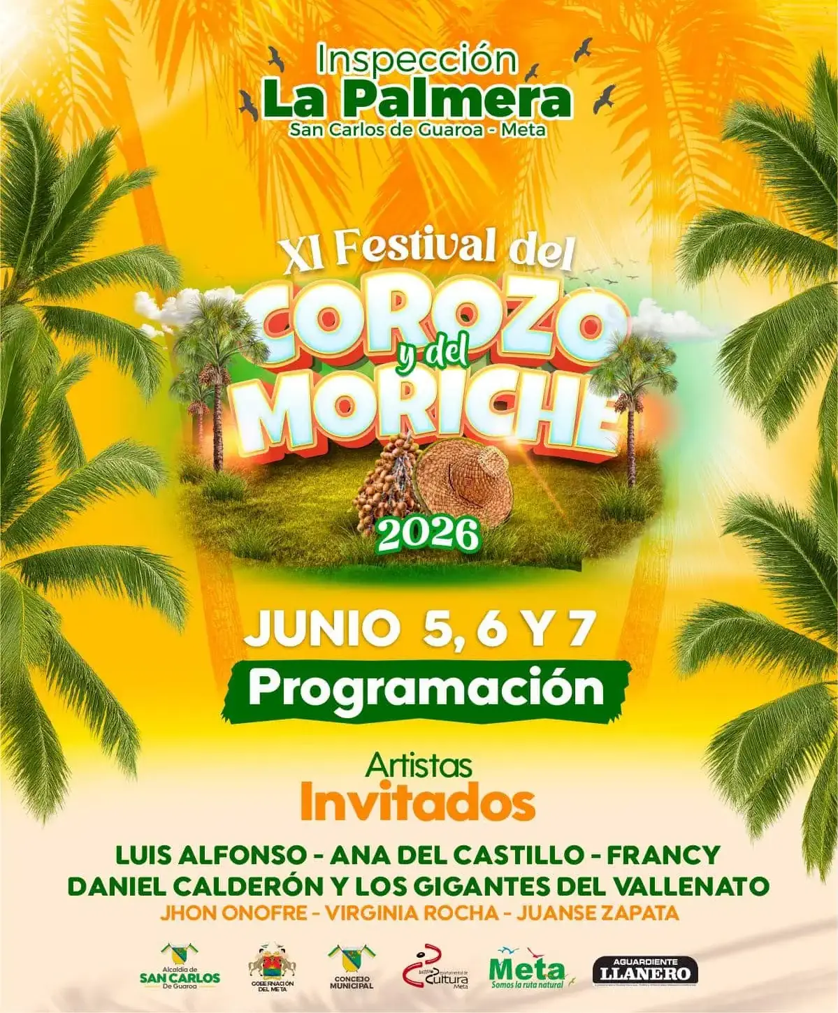 Programación del Festival del Corozo y del Moriche