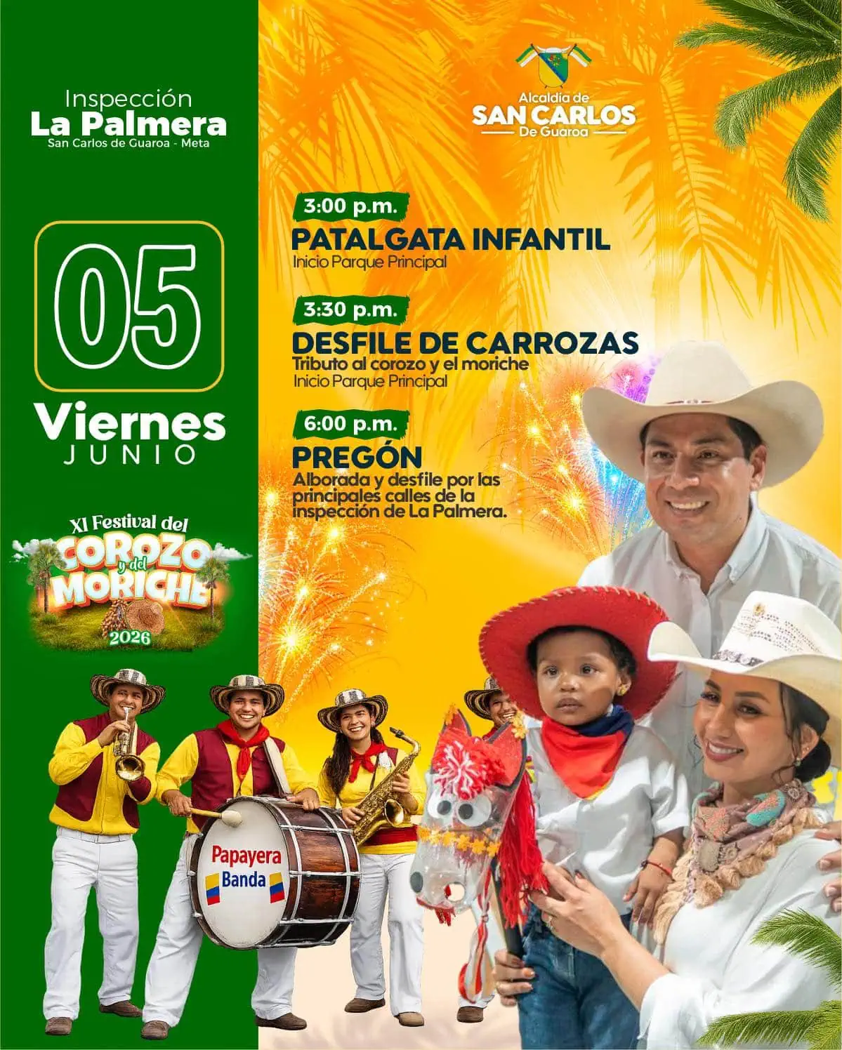 Programación del Festival del Corozo y del Moriche viernes 5 de junio