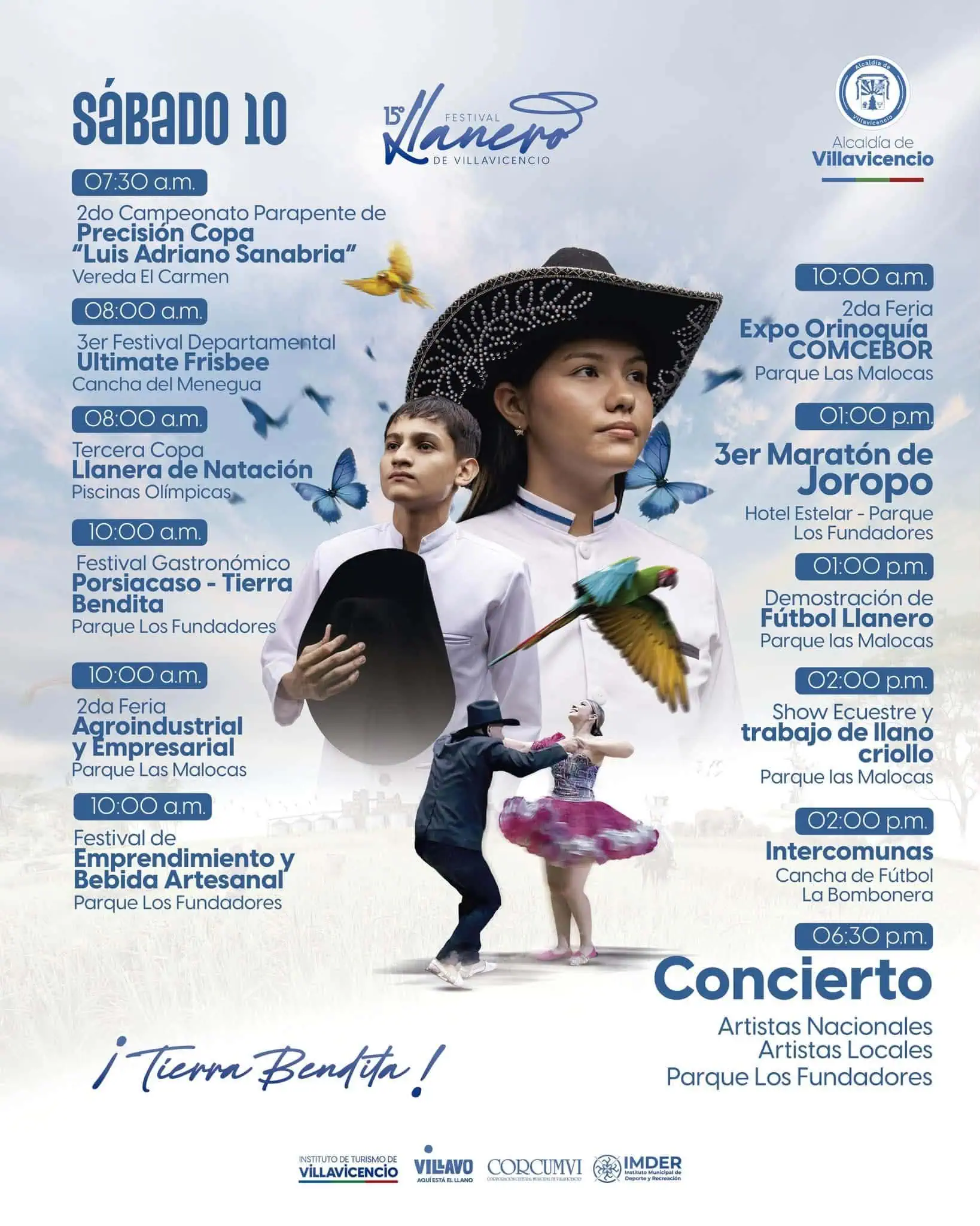 Programación Festival Llanero sábado 10 de octubre